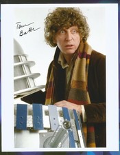 DOCTOR WHO - TOM BAKER AUTOGRAPHED PROMOTIONAL PHOTOGRAPH 10 x 8  RARE IMAGE