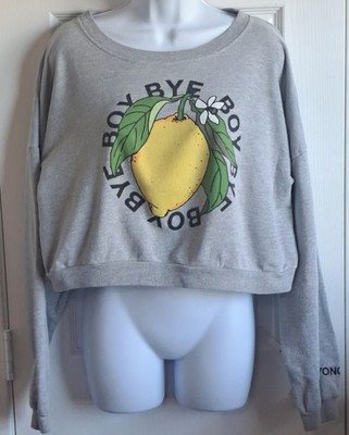 Beyonce Lemonade Lemons Cropped Sweatshirt One Size 