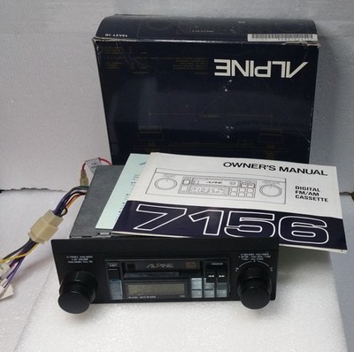 Vintage Alpine 7156 Head Unit Cassette Player Old Car radio Tape BMW E30 Porsche