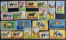 Burundi 1964 Wildlife Animals Complete set of 15+7 Airmail stamps  very fine CTO