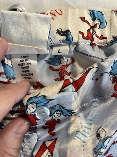Universal Studio Dr Suess Sleep/lounge Pants 100% Silk Thing 1 Thing 2 Unisex L - Bild 8 von 10