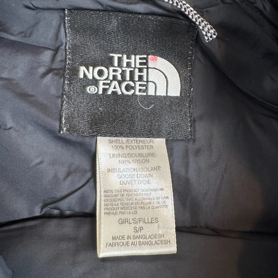 The North Face Puffer Vest Girls Small Black Preowned Goose Down 600 Insulated - Image 3 of 4
