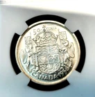 1956 Canadian 50 Cents Silver Coin Graded by NGC MS63