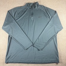 Nike Dri-FIT Pullover Mens XL Green Quarter Zip Long Sleeve Top DV9811-328