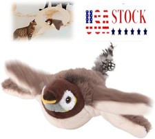Interactive Chirping Bird Cat Toy Flapping Automatic Bird Sound For Cat Exercise