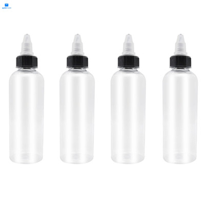 XYSMZM 4 Pcs Dispensing Bottles, 5oz Plastic Boston Squeeze Bottles with... 