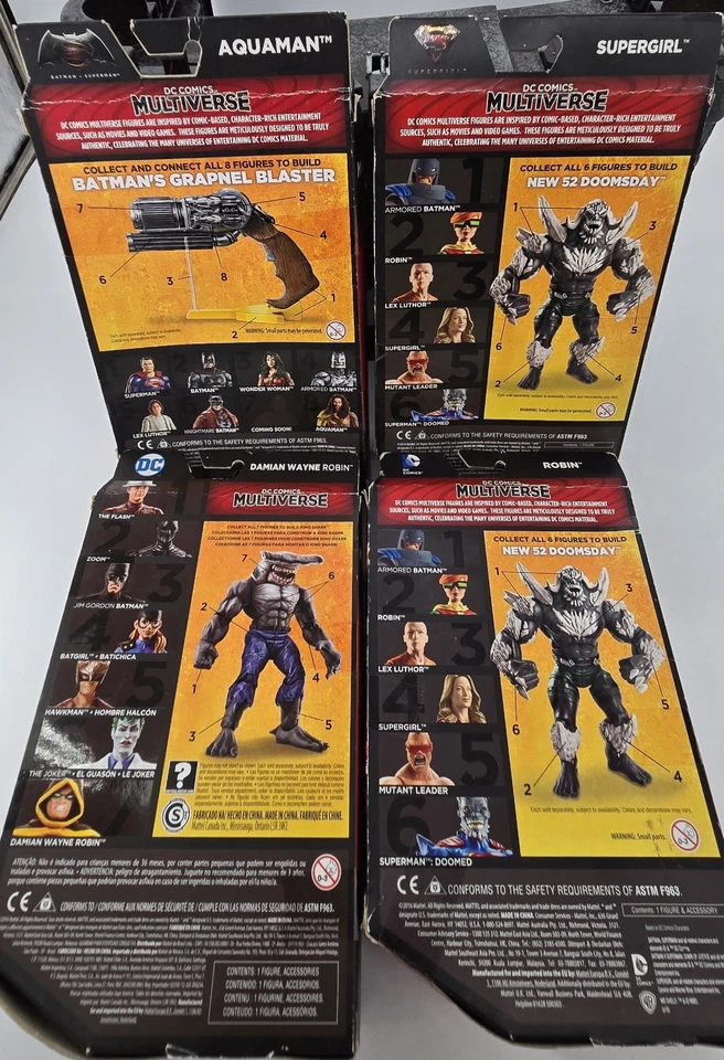Lote DC Multiverso Robin Damien Wayne Supergirl Aquaman 6" BAF Figuras de Acción Foto 2 de 4