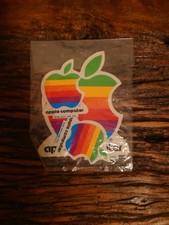Original 1980's Apple Computer Sticker Came with Apple IIe . Original Pkg NM