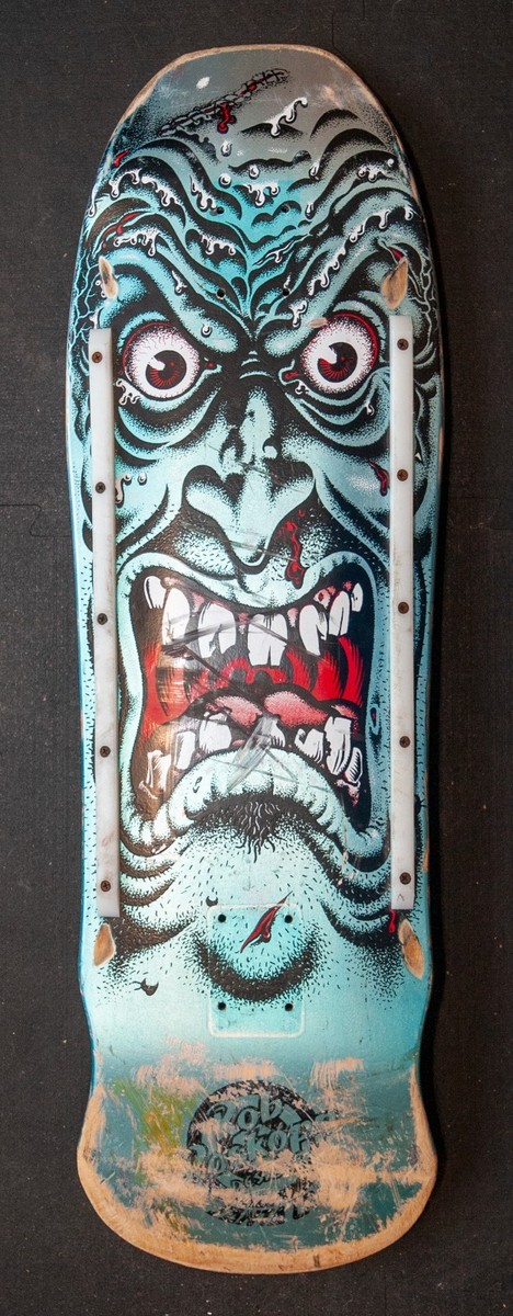 Santa Cruz Rob Roskopp FACE Reissue Skateboard Deck Pearl Blue