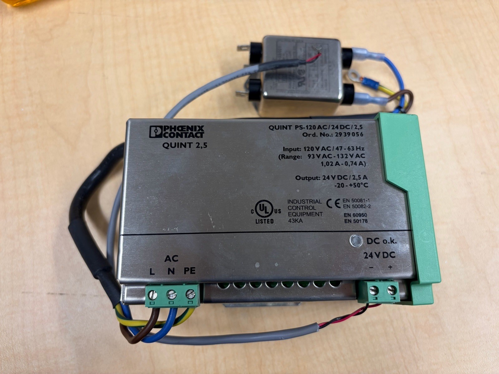 Phoenix Contact QUINT PS-120AC/24DC/2.5 Power Supply 93-132v-ac 2.5a Amp 24v-dc