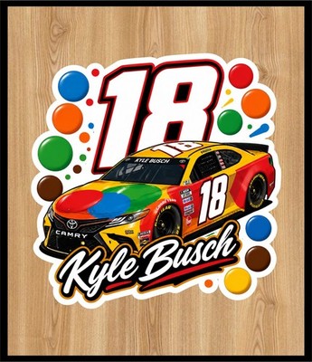 Kyle Busch 18 Tribute Sticker Rowdy