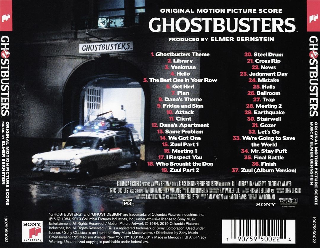 Elmer Bernstein Ghostbusters [Original Motion Picture Score] New Cd