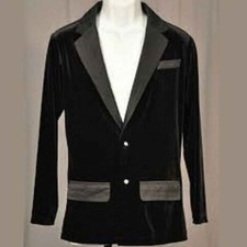 Men's Black Velvet Blazer Designer Party Wear Wedding Dinner Blazer