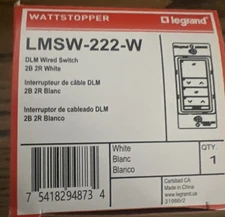 Legrand Wattstopper LMSW-222-W DLM Wired Switch White