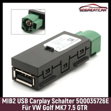 MIB2 USB Carplay Media Switch Installieren Stecker für VW Golf 7 7.5 5Q0035726E