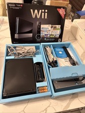 Nintendo Wii Black Console Sports Resort MotionPlus Bundle System IN BOX-Tested