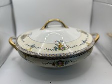 Vintage Porcelain Covered Serving Dish With H...