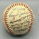 1970s Oakland A’s Team Machined Signed Baseball-Jackson, Hunter, Brando and more