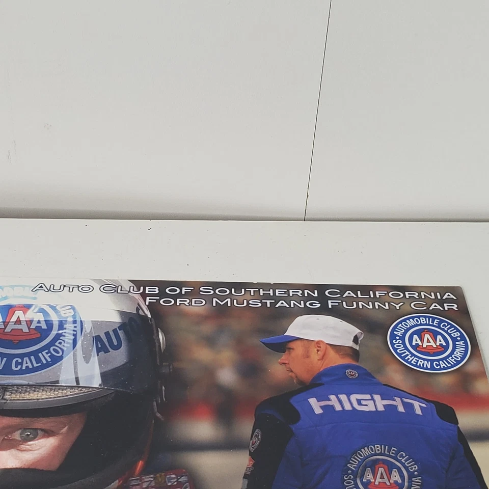 2007 Signed Robert Hight Handout Ford  Auto Club 8 x 10 John Force Racing A&E TV - Image 2 of 4