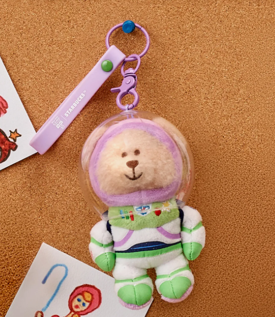 Starbucks Korea Toy Story Bearista Keychain Plush Doll Woody Buzz