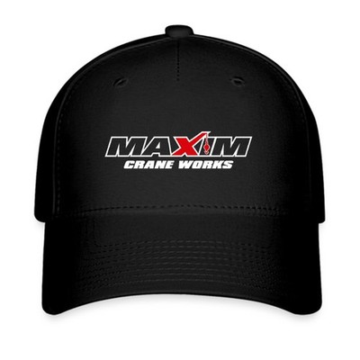 Maxim Crane Works Black Hat Twill Cap Baseball Cap