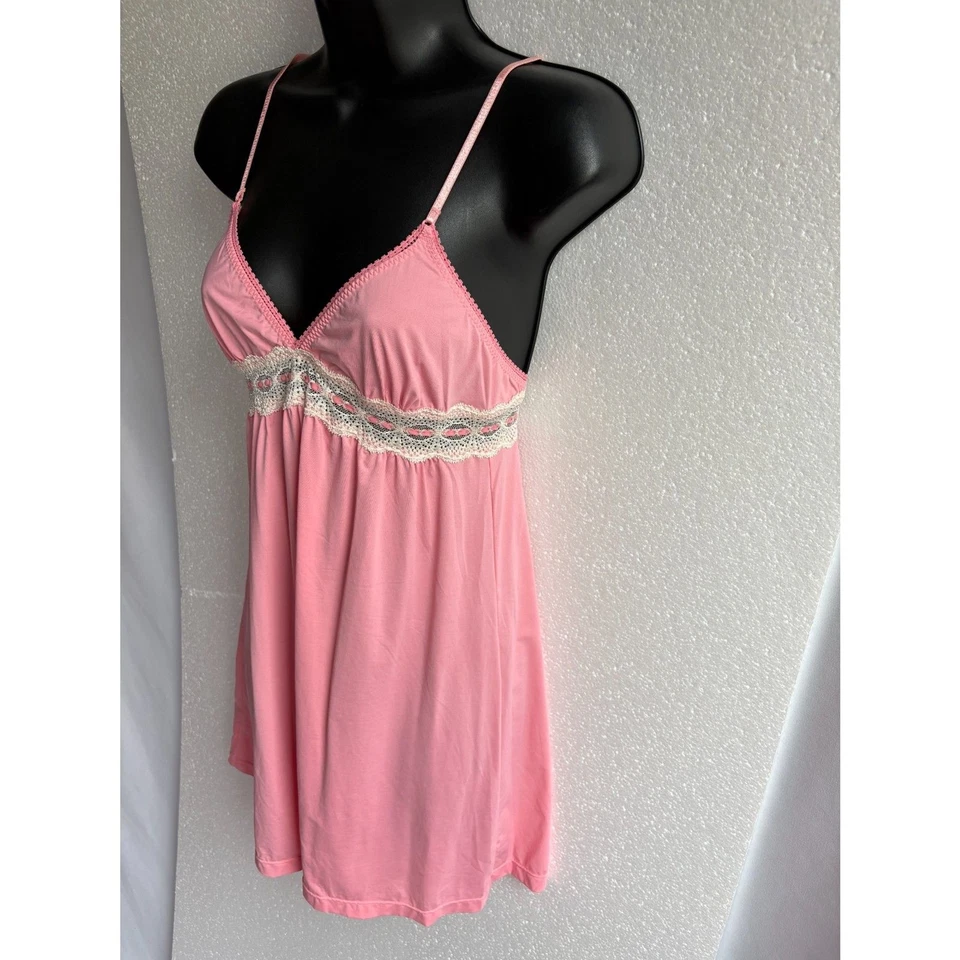 Sexy Barbie Camisón de Encaje Rosa On Gossamer Talla M Nylon Prendas para Dormir Foto 4 de 4