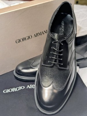 Giorgio Armani Brogue Leather Wingtip Oxfords Shoes Footwear Zapatos Kutsu 44 10 Giorgio Armani Wingtip Dress Shoes for Men for sale | eBay main image 4