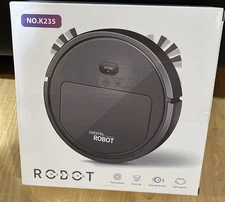 New Smart Sweeping Robot Vacuum Cleaner - Black - Model K235. NIB