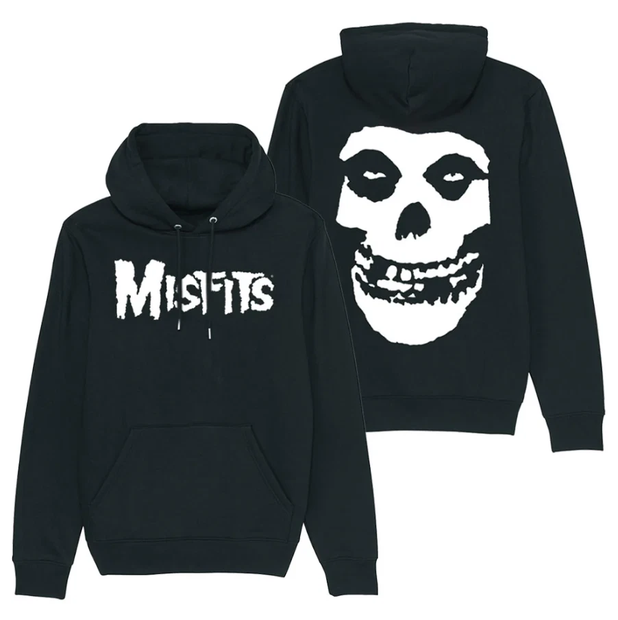 Misfits Fiend Skull Black Pullover Two Sides Unisex Hoodie