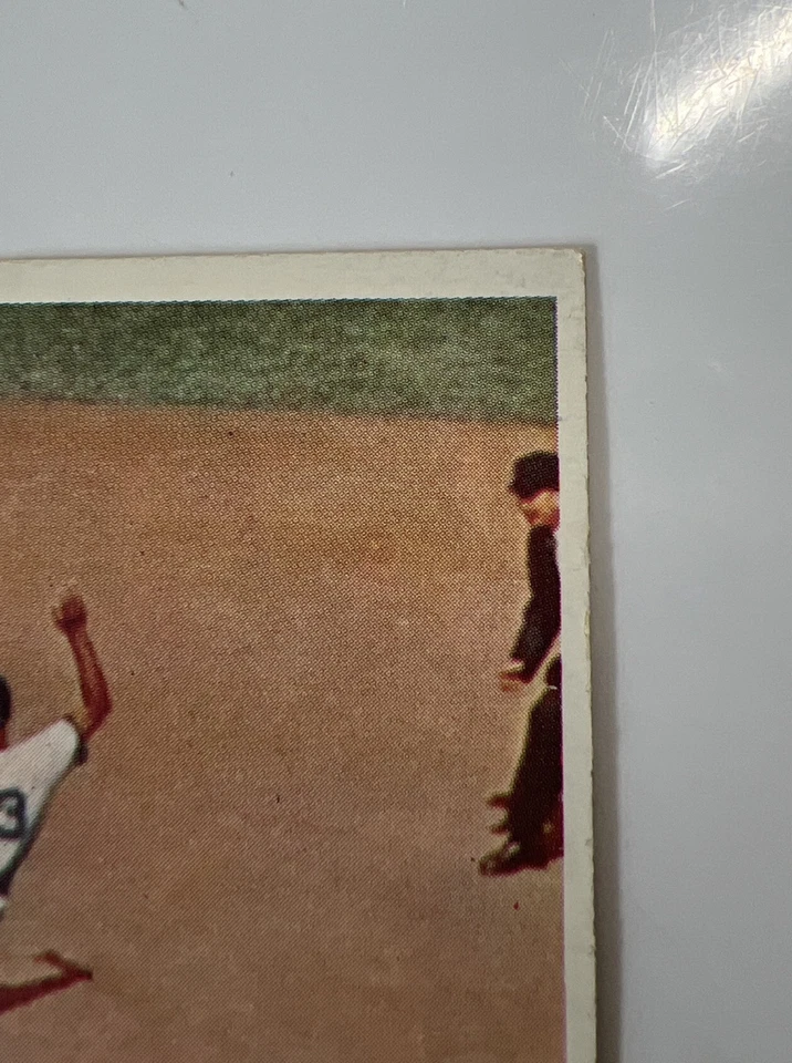 1960 Topps Baseball 1959 World Series Game 1 Card #385 A215 - Image 4 of 4