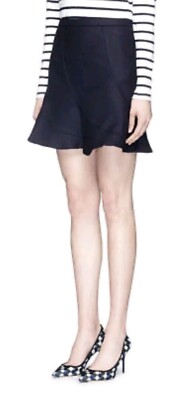 NWT J. Crew Flutter Flare Mini Skirt Navy Women's 0 - (MSRP $110)