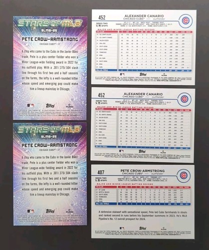 Pete Crow-Armstrong & Alexander Canario 2024 Topps Series 2 Rookie & Insert Lot - 第 4/4 張圖片