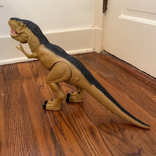 Dragon-i Toys T-Rex Dinosaur 11" x 21" -VIEW VIDEO - Walks Roars Eyes Light Up - Picture 4 of 7