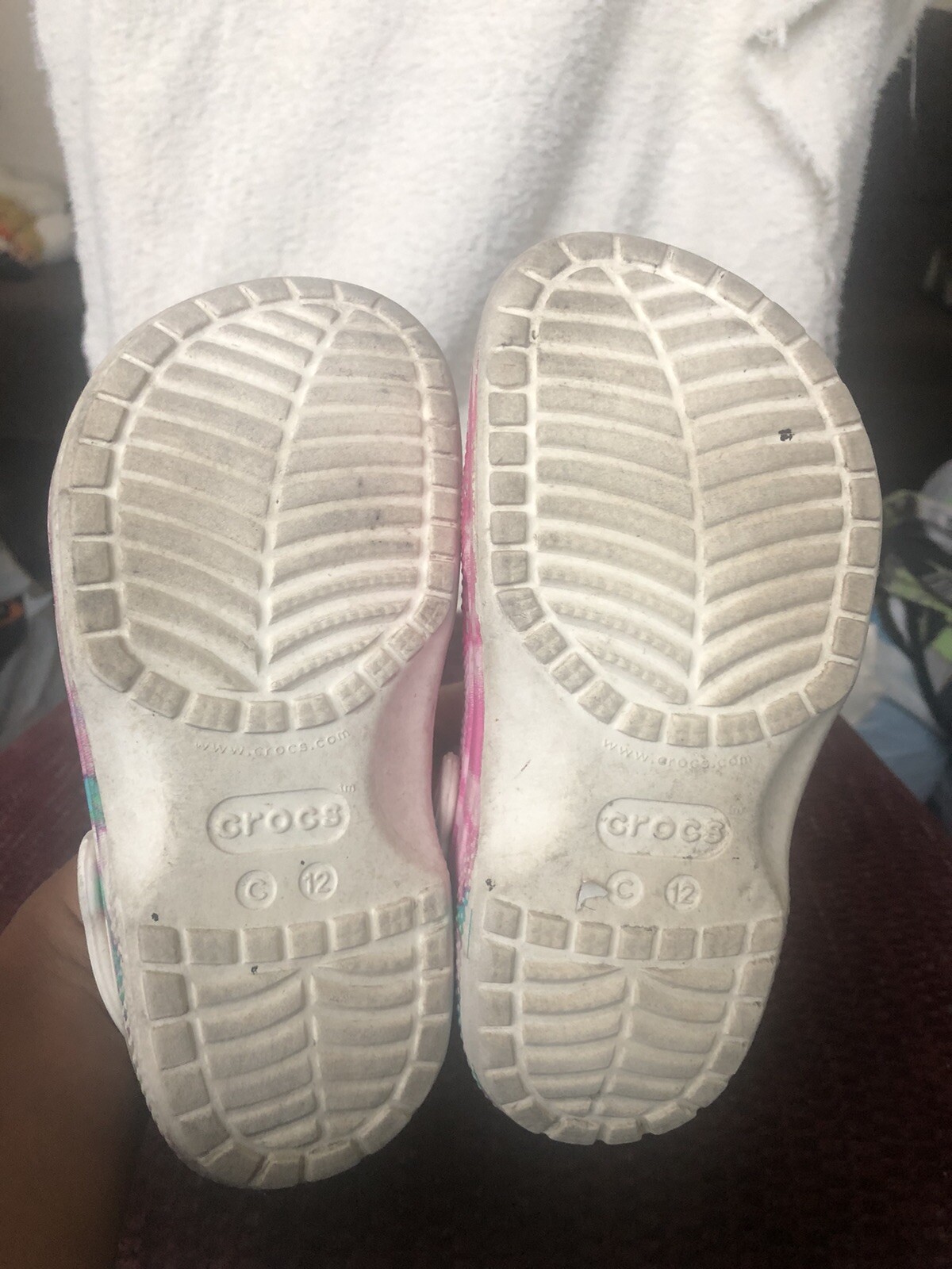 Pink And Gold Glitter Crocs Toddlers Size 11 eBay