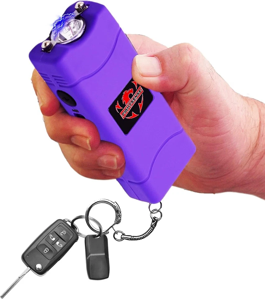 Mini pistola de aturdimiento FIGHTSENSE 400BV recargable con linterna LED, llavero Foto 4 de 4