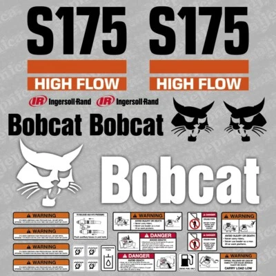 Bobcat S175 High Flow Aftermarket Aufkleber / Ersatzaufkleber Set - Bild 1 von 3