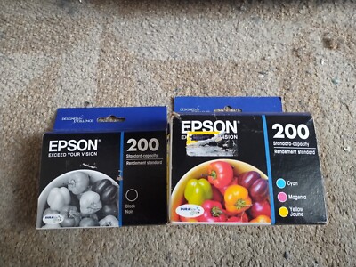 2019-24 Genuine Set Epson 200 Ink Expression XP-200 XP-300 WorkForce WF-2540 New