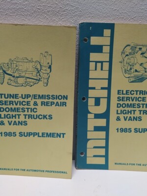Mitchell Manuals for the Automotive Professional Supplement  1985 Lot of 2 PB