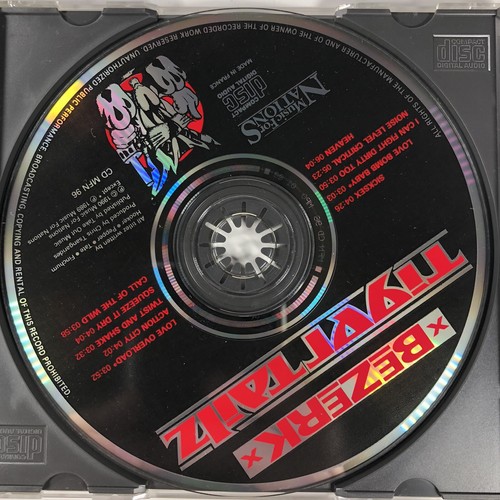Tigertailz Bezerk CD 1990 French Import Glam Rock Metal Tokyo Blade Neon Spirit - Picture 6 of 9