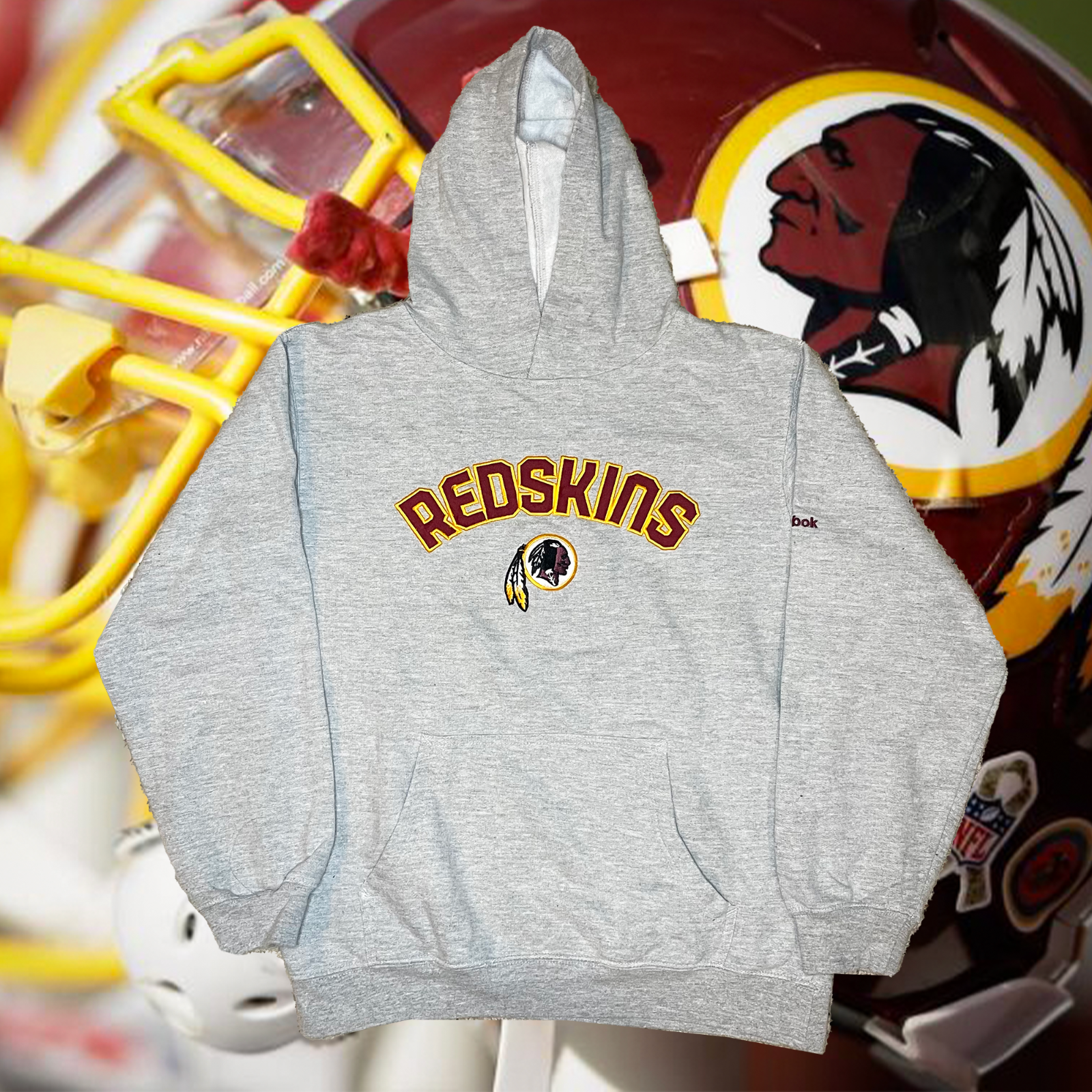 2000s Reebok Washington Redskins Spellout Hoodie Small