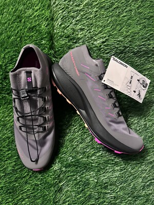 Salomon Gray Pink All Terrain Pulsar Trail Pro 2 Shoes Womens 10 New Fast Ship