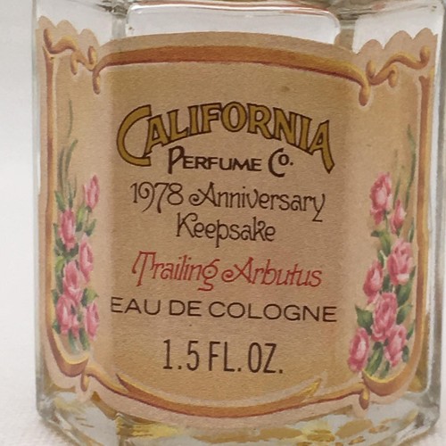 AVON CALIFORNIA PERFUME 1978 ANNIVERSARY KEEPSAKE Trailing Arbutus Bottle - Picture 3 of 7