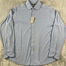 Daniel Cremieux Shirt Mens Size Large Blue Luxury Preppy Soft Casual Lightweight