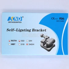 Dental Orthodontic self-ligating bracket brace Roth 022 345 hooks & buccal tubes