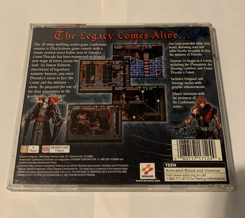 Castlevania Chronicles (Sony PlayStation 1, 2001) CIB very clean *TESTED* - Picture 6 of 12