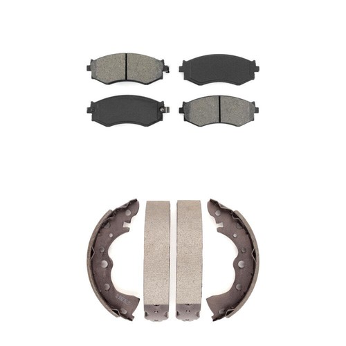 For 02-06 Nissan Sentra 1.8L Front Rear Semi-Metallic Brake Pads & Drum Shoe Kit - Picture 1 of 2