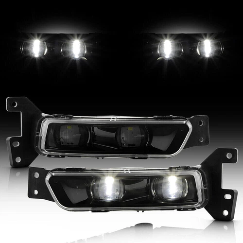For 2017-2021 Jeep Grand Cherokee SRT LED Bumper Fog Lights Lamps Set Left+Right - Picture 5 of 20