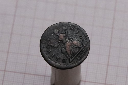 🧭 🇬🇧 UK GB Farthing 1722 George I B85 #Z8201