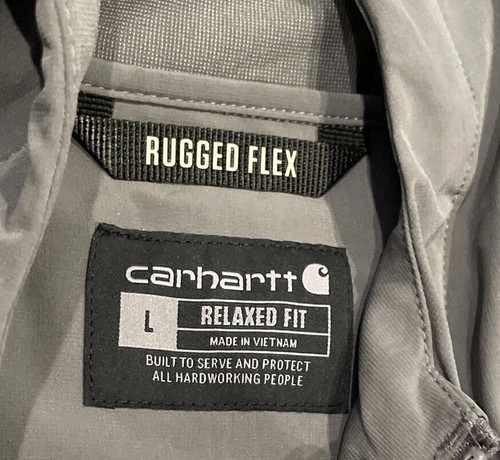 Carhartt Men’s Rain Defender Relaxed Fit Lightweight Jacket Size Large Gray - Picture 2 of 4