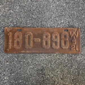 Wisconsin Vintage 1921 Wisconsin License Plate 180 898 Ebay